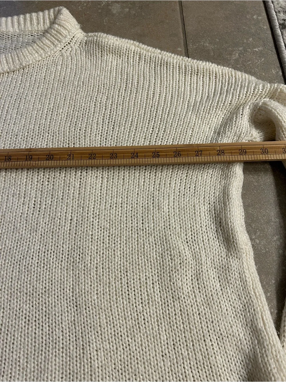 Wooden Ships Cream Boxy Knit Crewneck Sweater